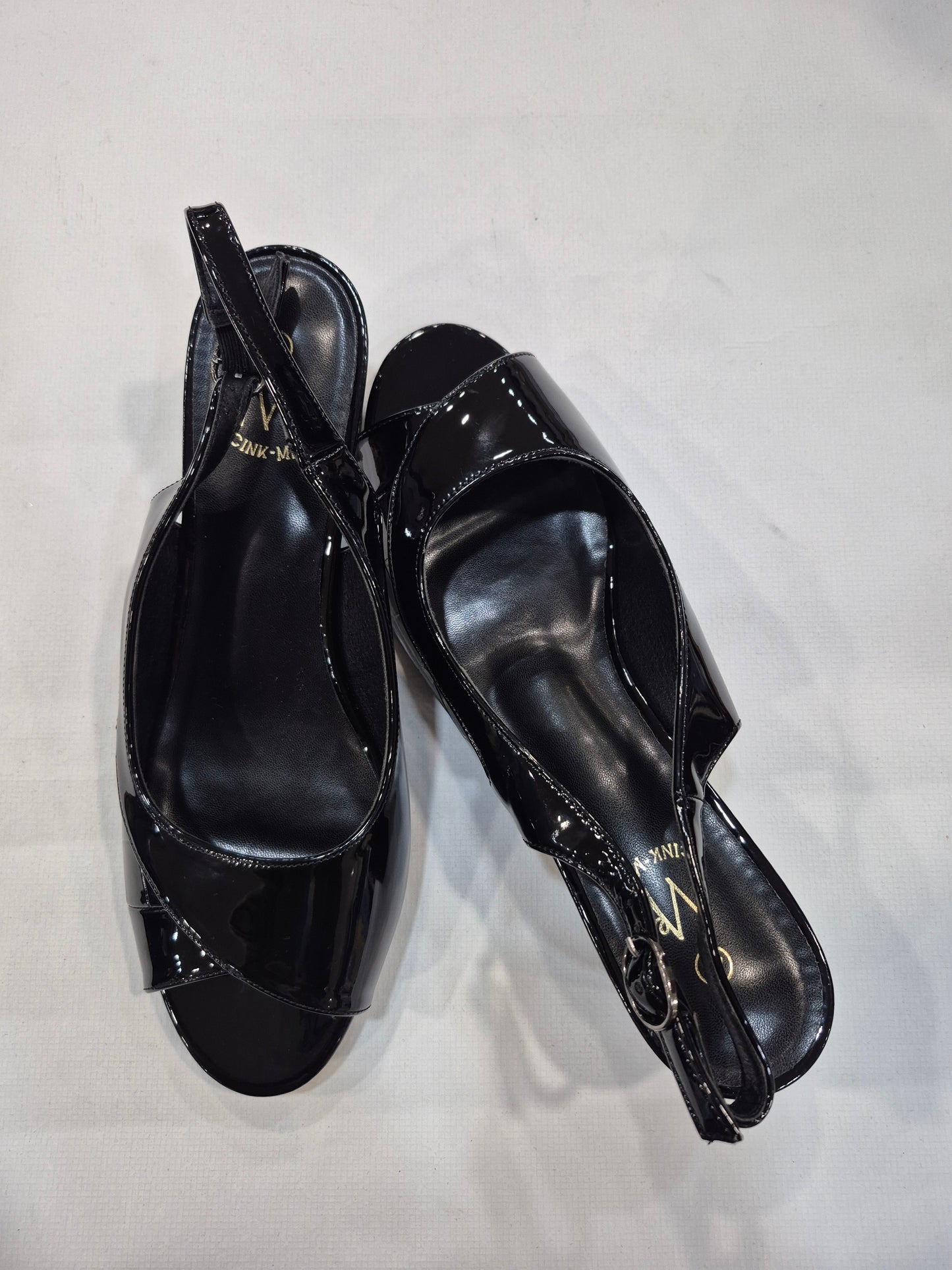 Sandales Slingback Vernies Élégantes – Noir & Beige | Talon 6 cm | Tailles 41–44