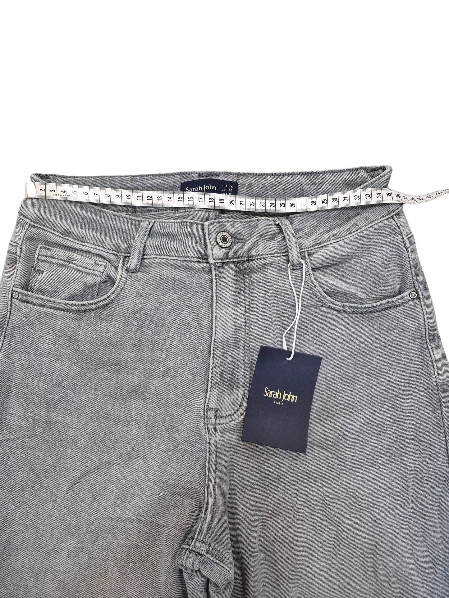 Jeans taille haute large