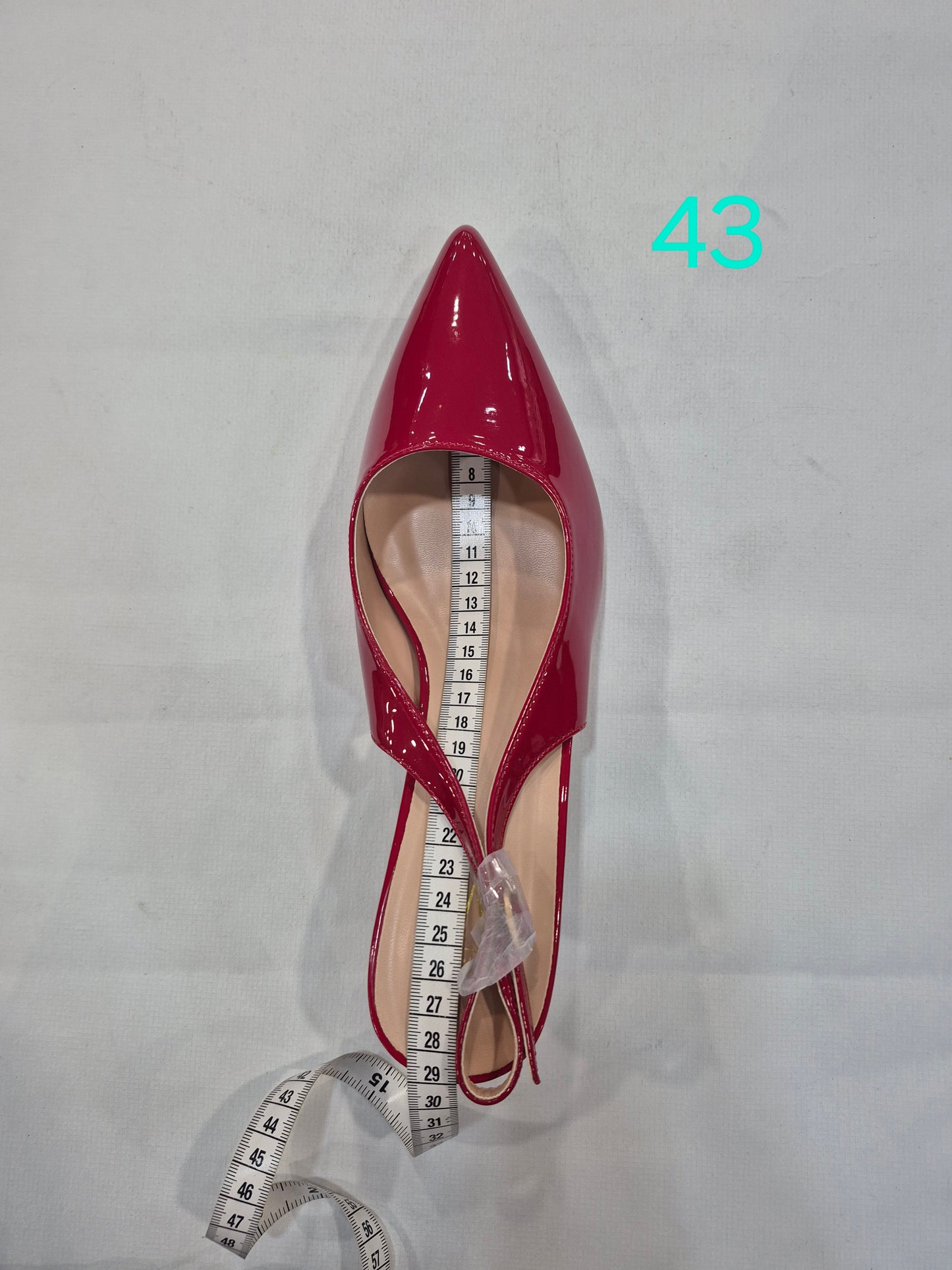 Escarpins Slingback Vernis Élégants – Rouge Fuchsia | Tailles 41–44