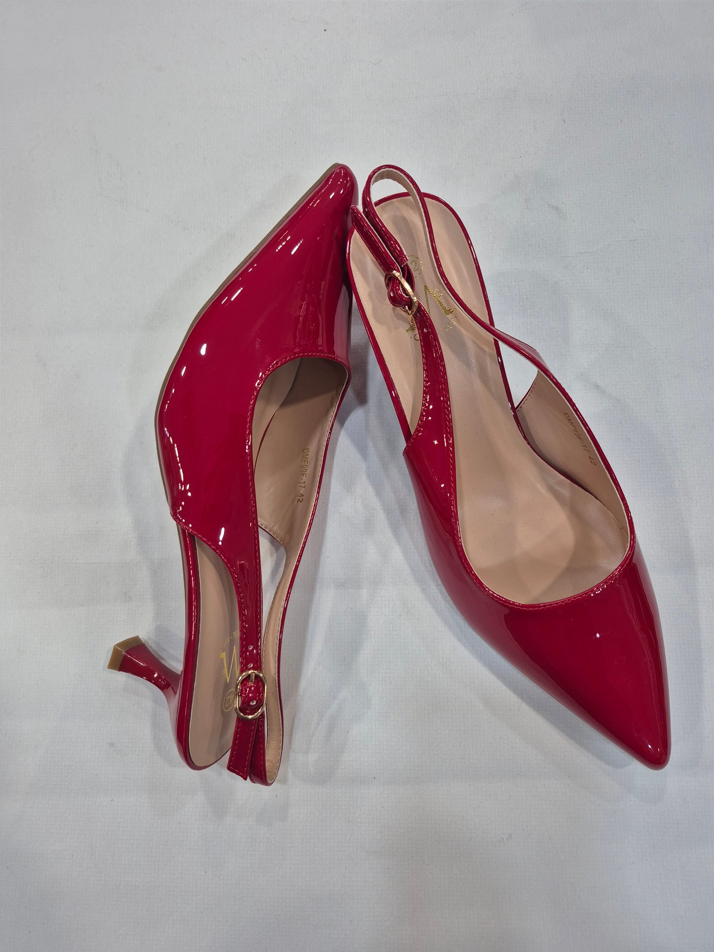 Escarpins Slingback Vernis Élégants – Rouge Fuchsia | Tailles 41–44