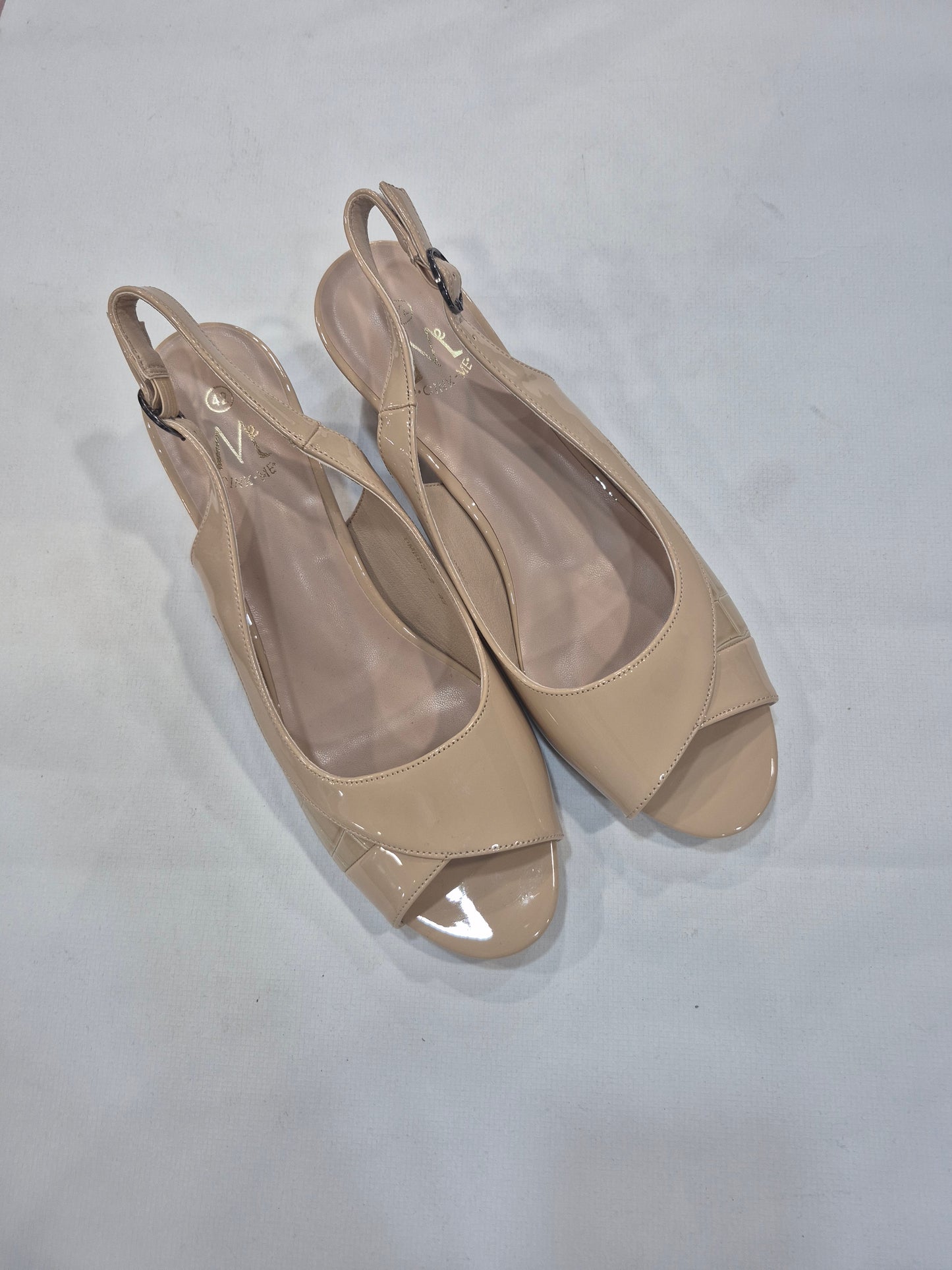 Sandales Slingback Vernies Élégantes – Noir & Beige | Talon 6 cm | Tailles 41–44