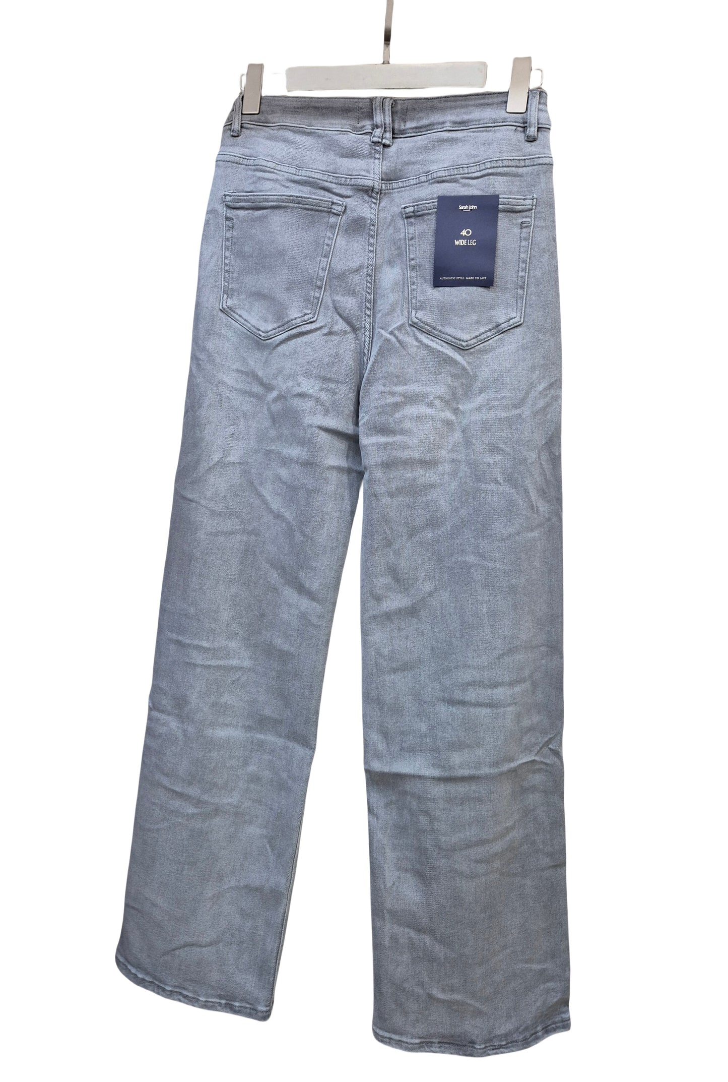 Jeans taille haute large