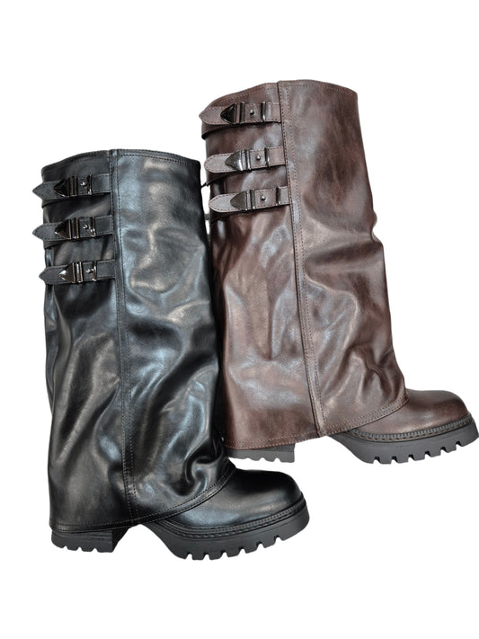 Bottes similicuir pour femmes