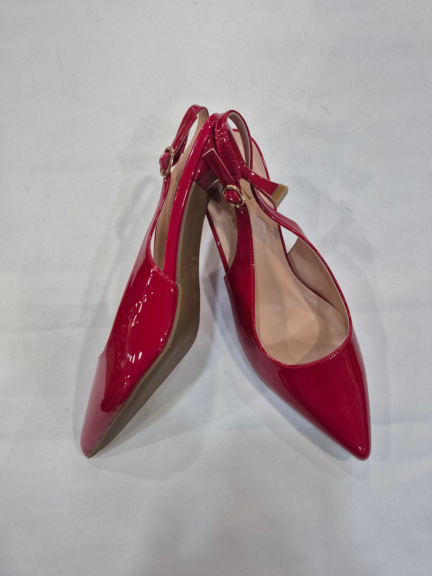 Escarpins Slingback Vernis Élégants – Rouge Fuchsia | Tailles 41–44