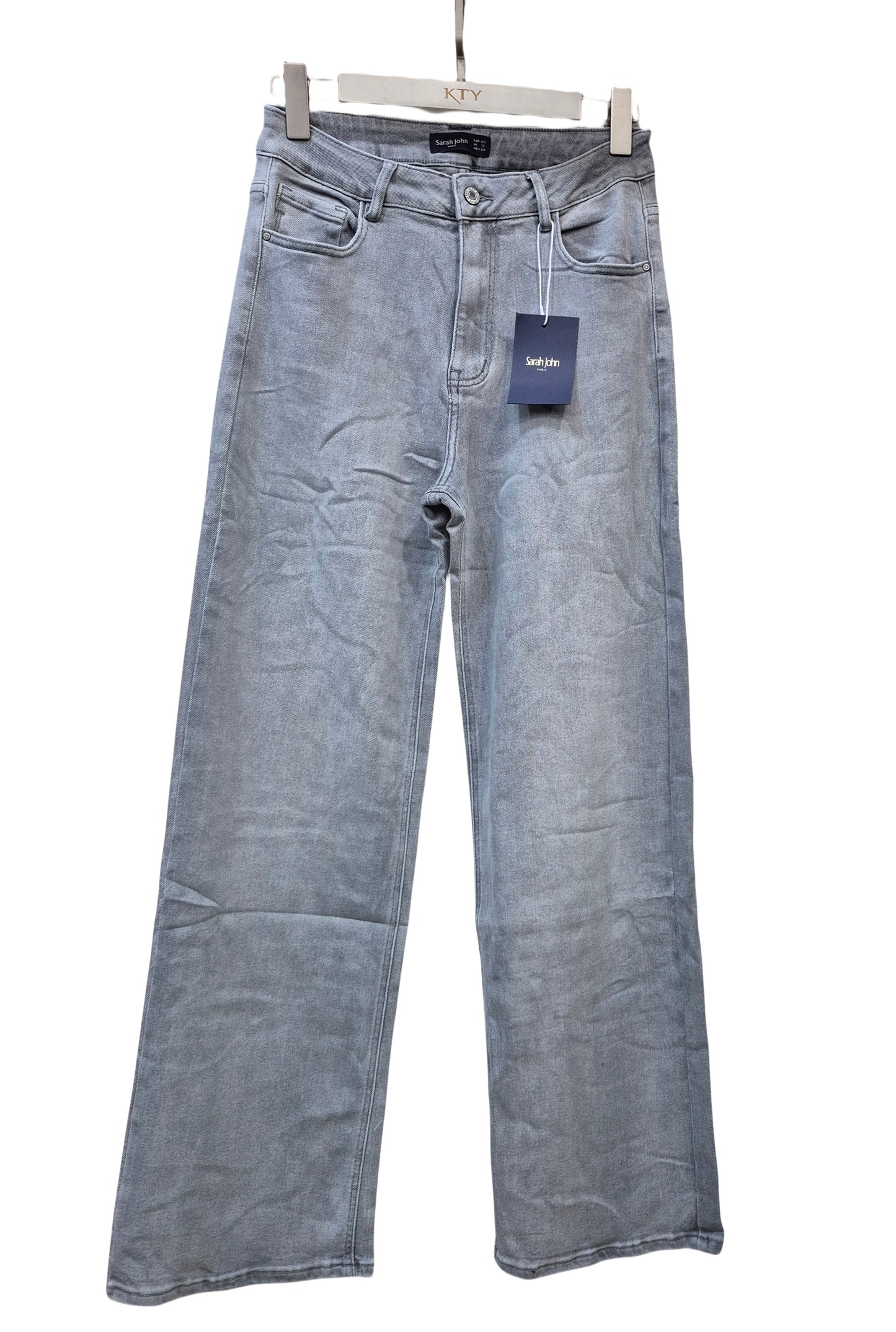 Jeans taille haute large