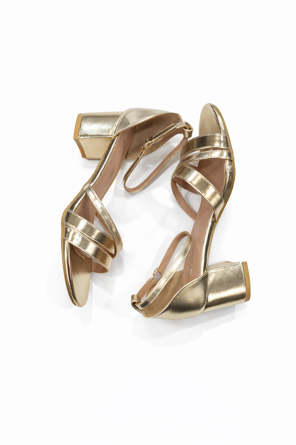 Sandales Élégantes Dorées à Talon – 6 cm (EU 41–44)