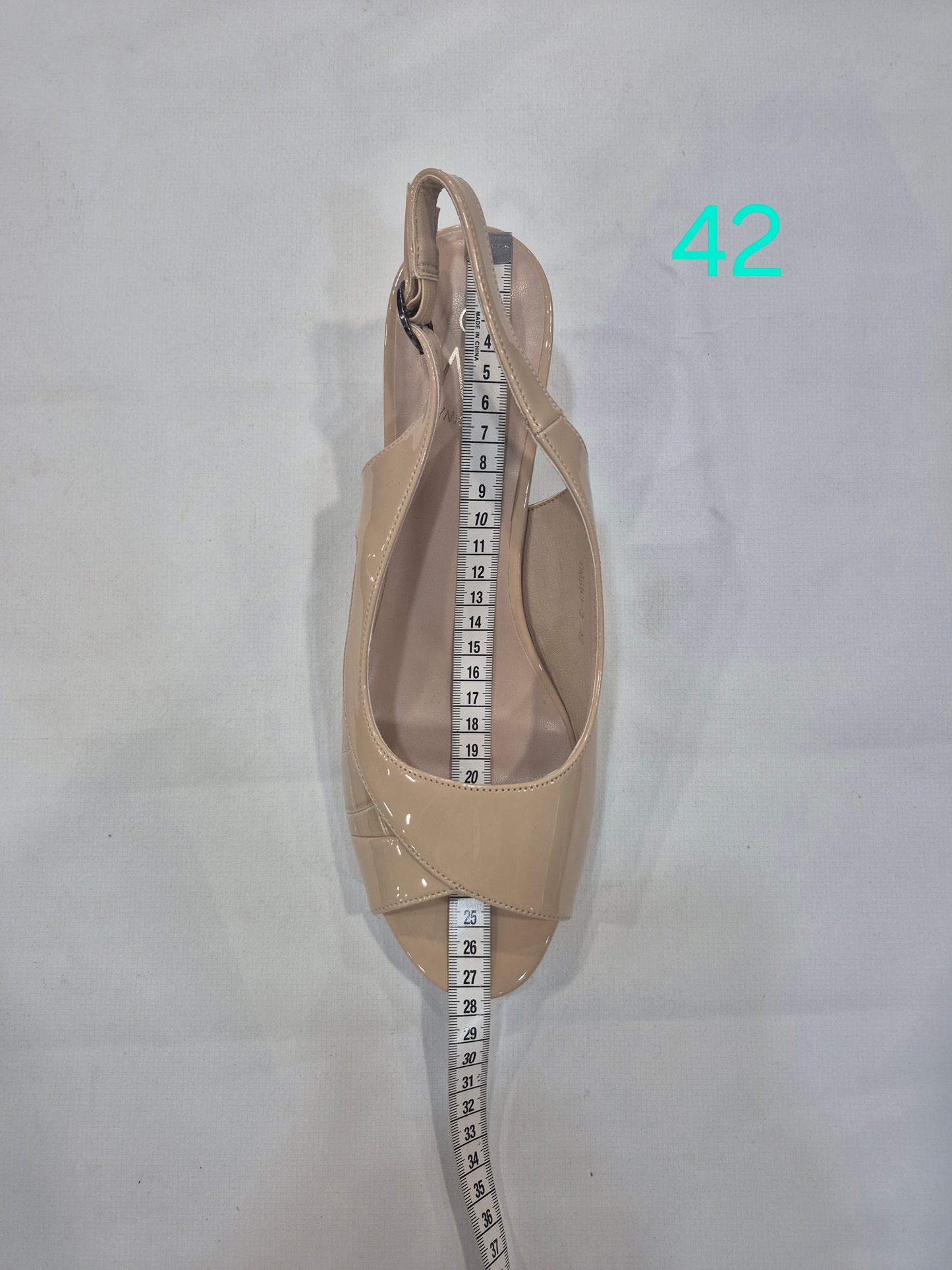 Sandales Slingback Vernies Élégantes – Noir & Beige | Talon 6 cm | Tailles 41–44