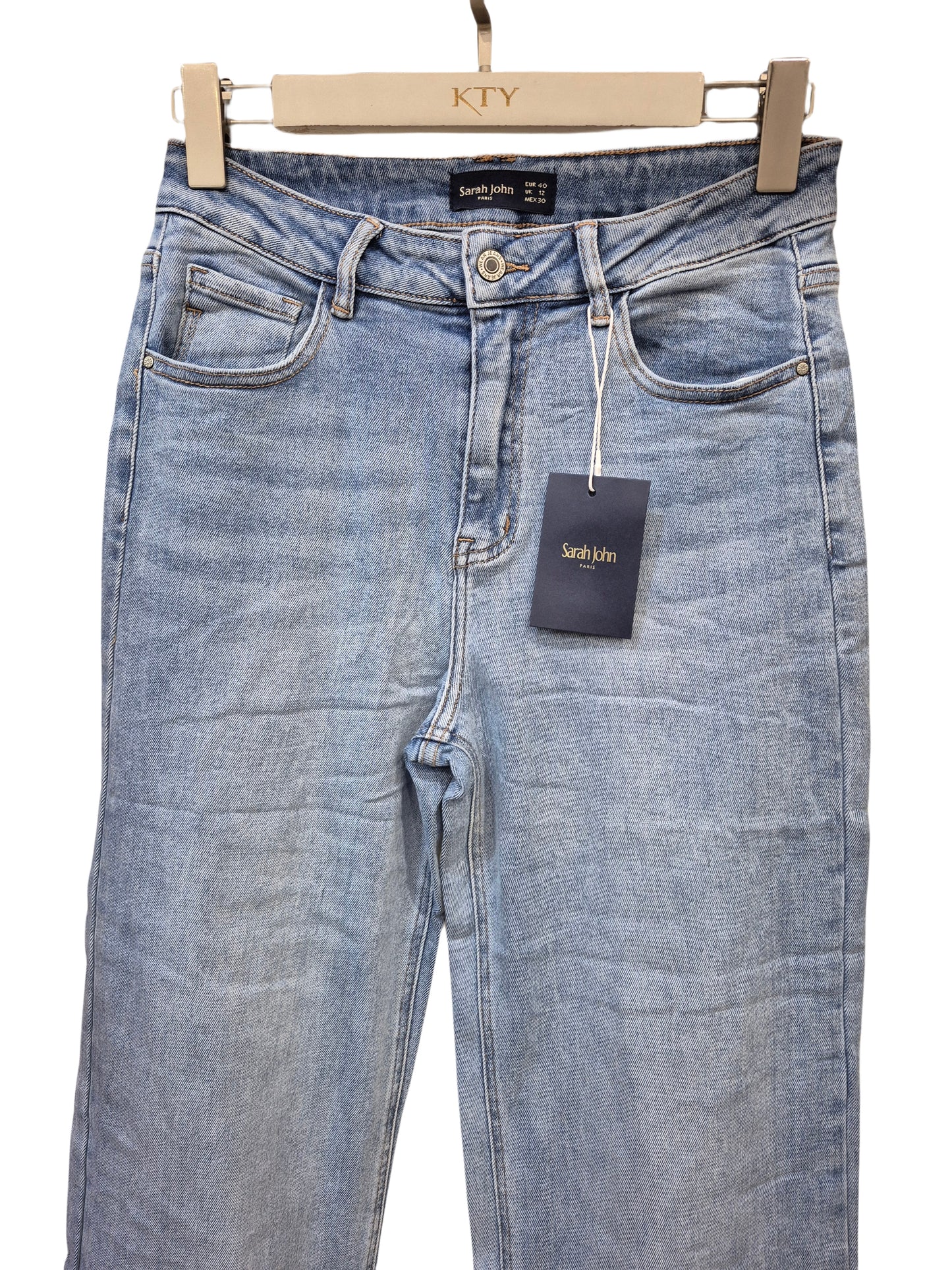 Jeans taille haute large pour femmes