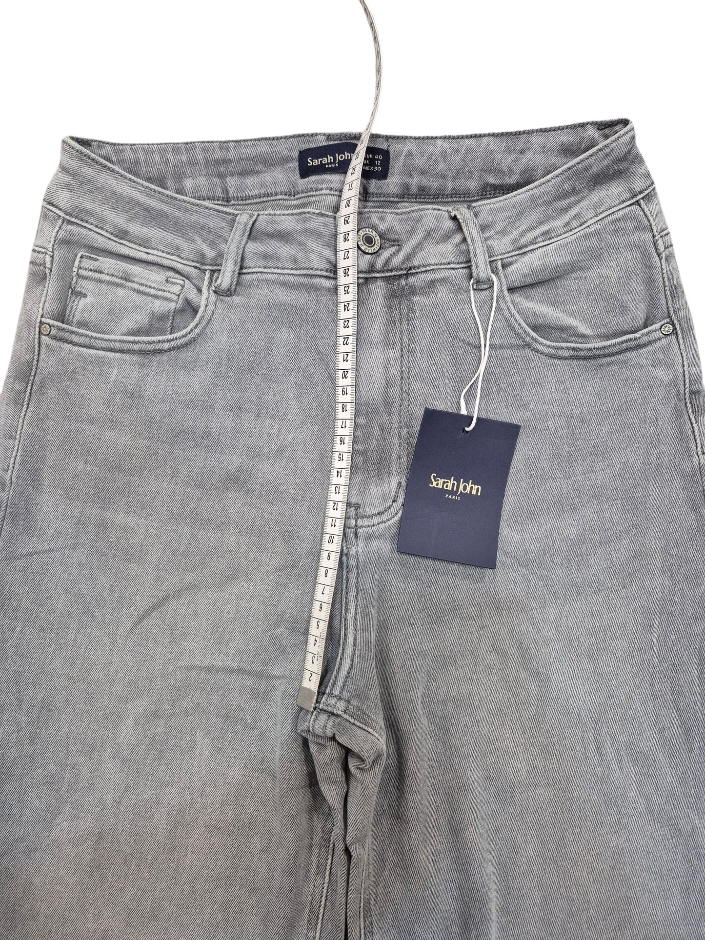 Jeans taille haute large